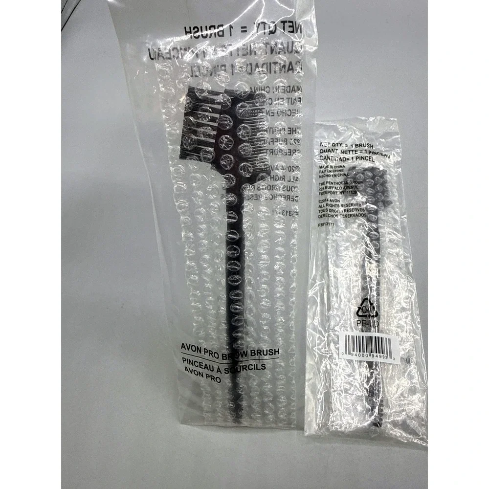 Avon Pro Brow Brush Dual Ended Eye Grooming Tool Black F3813171 Lot of 3